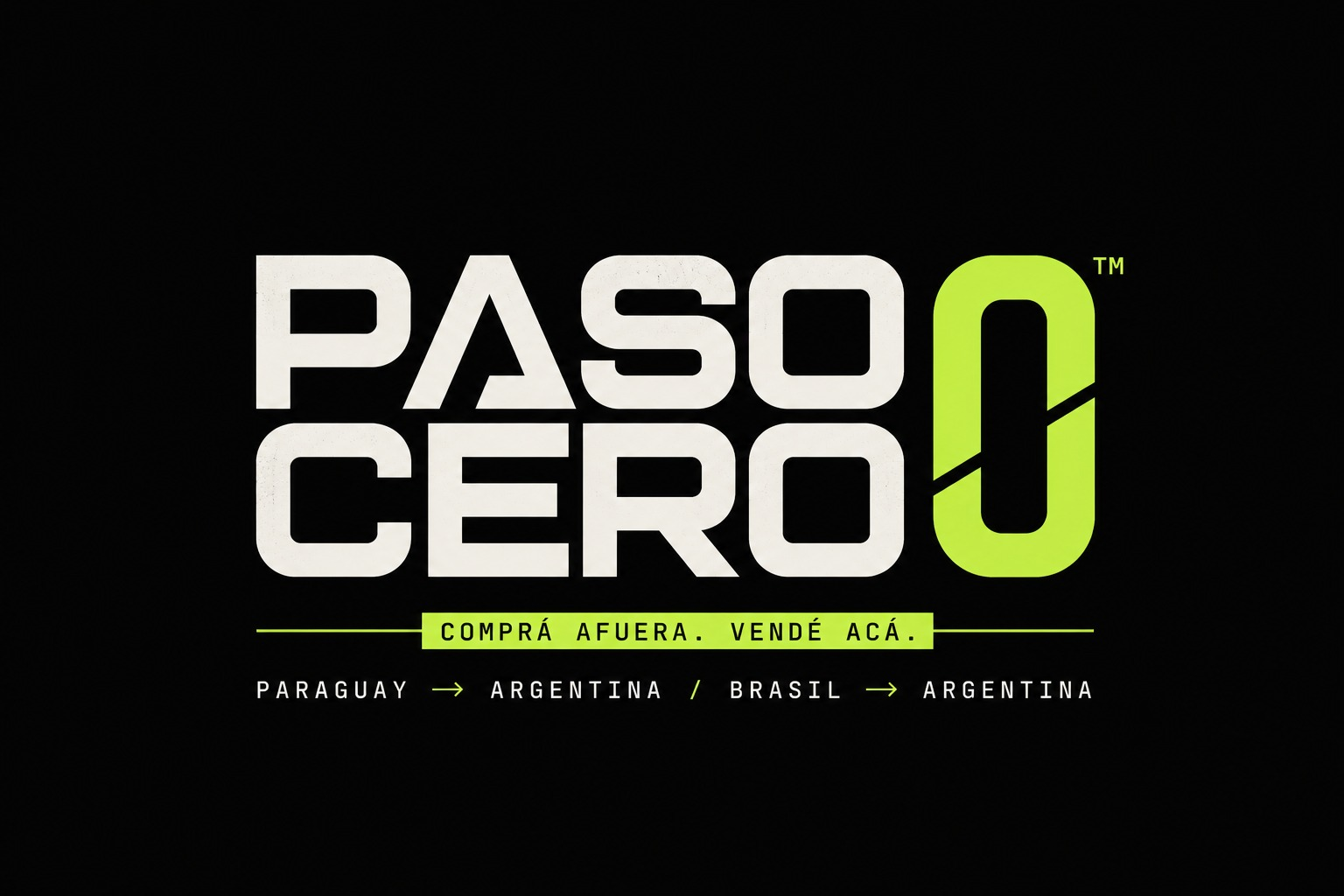 Logo oficial PASO CERO, comprá afuera y vendé acá